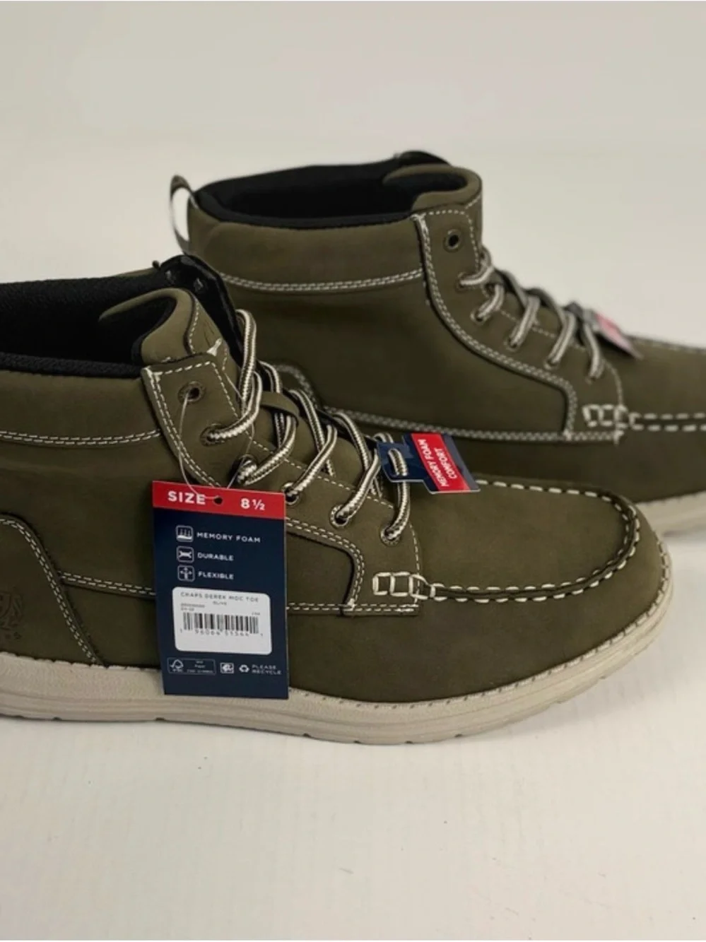 Chaps Olive Green Chukka Boots with Cream Sole
